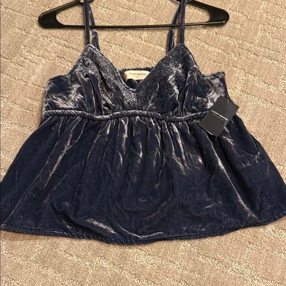 Lucky Brand Blue Bustier Embellished Camisole - Picture 3 of 4